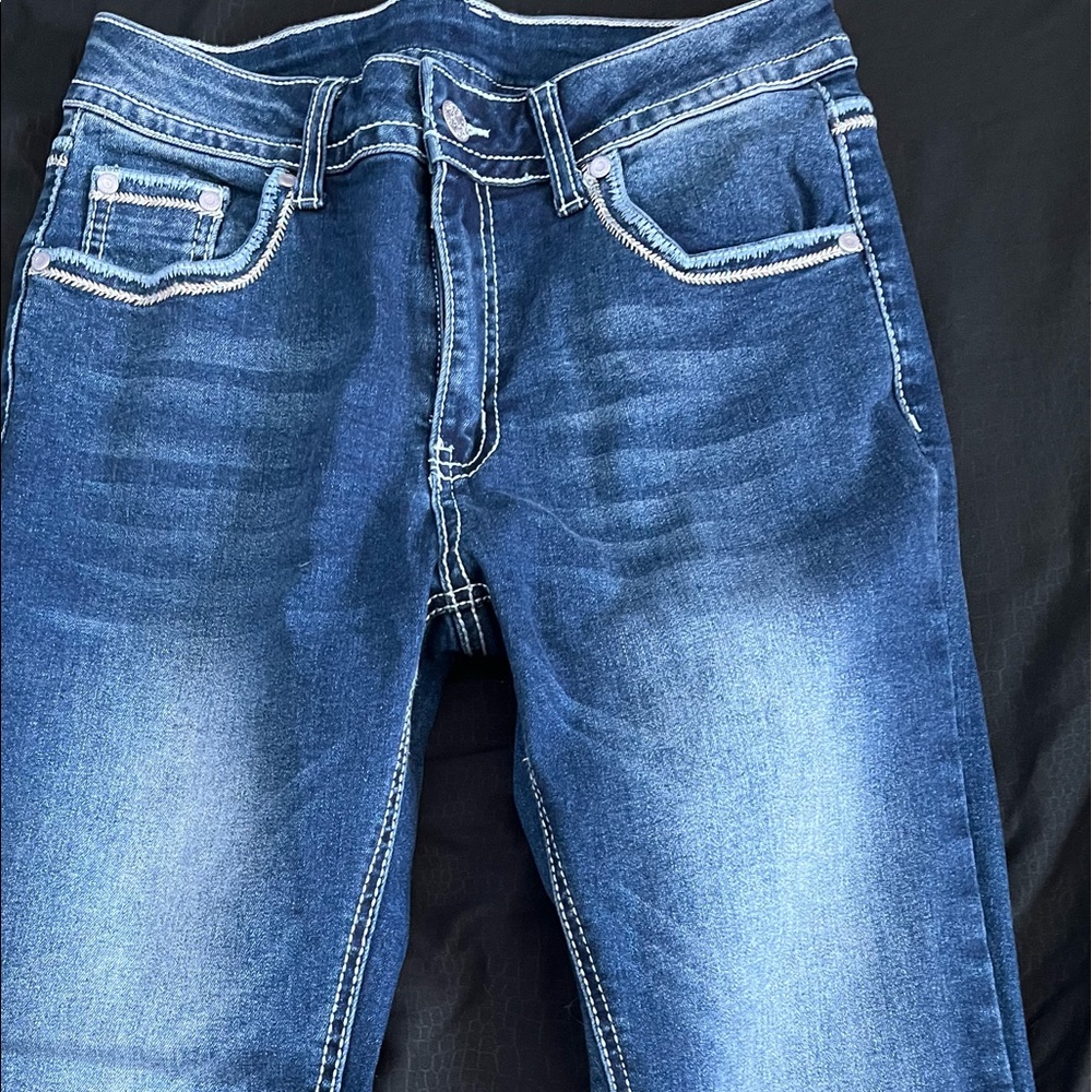 SHEIN Light wash flare skinny jeans